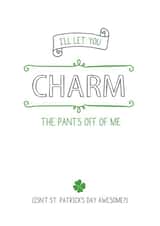 charm pants Saint Patricks Day Card 4552 created by Prairie Chick Prints