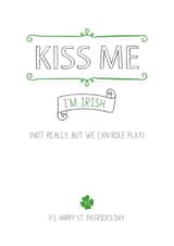 kiss me Saint Patricks Day Card 4554 created by Prairie Chick Prints