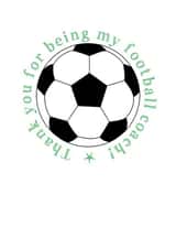 football coach Thank You Card 6827 created by Let's Dream