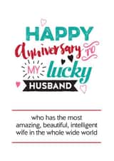 forhusband aniversary Anniversary Card 5064 created by Silly Prints