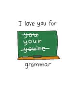 grammar love Just because Card 27023 created by Che Dyer