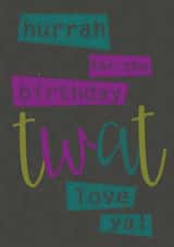 twat dark Birthday Card 5588 created by Lizzie O'Grady