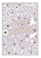 Pretty Birthday Card - Floral - Happy Birthday created by michael cheung