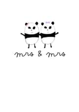MRS & MRS Pandas created by Rachel Storey Illustration