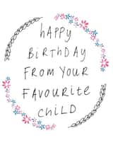 favourite mum Birthday Card 6135 created by Rachel Storey Illustration