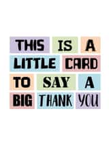 Cute Thank You Card - Modern Thank You Note - Many Thanks created by SixElevenCreations