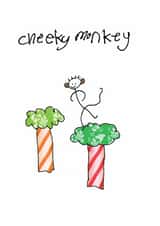 cheeky monkey Just because Card 6053 created by Greetings by Nibby Williams