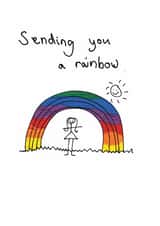 rainbow friendship Thinking of you Card 6060 created by Greetings by Nibby Williams