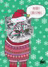 funny cute Christmas Card 23934 created by Rose Hill Designs