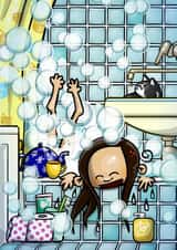 bath bathtub Card 29081 created by Mara's Rainy Days