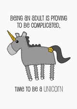 Unicorn Birthday Love & Friendship Card 2612 created by Doodle Dot Design Co