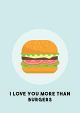 burger food Valentines Day Card 29280 created by Luke Shepherd