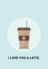 latte coffee Love & Friendship Card 29282 created by Luke Shepherd