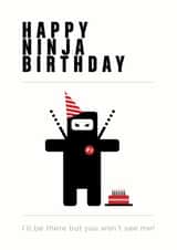 ninja birthday Birthday Card 24772 created by Paul O'Connor