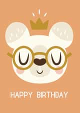 bear glasses Birthday Card 24526 created by Claire Stamper
