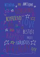 Happy Birthday Gorgeous Boyfriend - Love You - Birthday Card created by Love and Happy Stuff