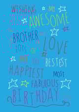 Happy Birthday Gorgeous Brother - Love You - Birthday Card created by Love and Happy Stuff