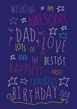 Happy Birthday Gorgeous Dad - Love You - Birthday Card created by Love and Happy Stuff