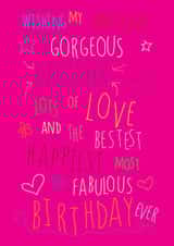 Happy Birthday Gorgeous Daughter - Love You - Birthday Card created by Love and Happy Stuff