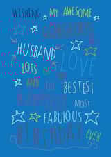 Happy Birthday Gorgeous Husband - Love You - Birthday Card created by Love and Happy Stuff