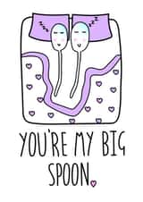 spoon spooning Valentines Day Card 28871 created by Everdoodle