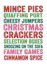 mince pies quaffing Card 3503 created by Do You Punctuate?
