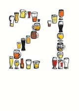 21 birthday Birthday Card 6995 created by A Ray of Sunshine Cards