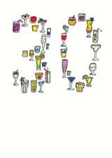 30th 30 Birthday Card 7003 created by A Ray of Sunshine Cards