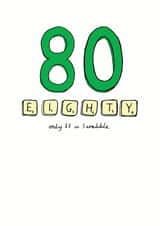 80 80th Birthday Card 7014 created by A Ray of Sunshine Cards