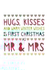 First Christmas as Mr & Mrs Christmas card created by Bow & Bell