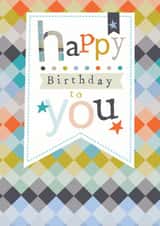 Classic Birthday Card - For Him - Typography created by YTR Studios (Yasmin Tara)