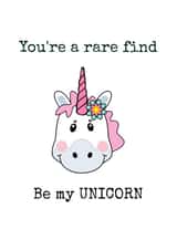 Unicorn Boyfriend Anniversary Card 25465 created by Doodle Dot Design Co
