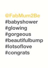 baby shower mum to be Pregnancy Card 3706 created by Bow & Bell