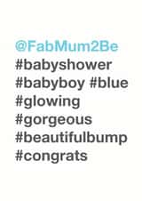 baby shower blue New Baby Card 3708 created by Bow & Bell