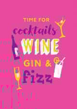 birthday cocktails Congratulations Card 6868 created by Unknown Ink