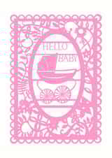 Baby girl New Baby Card 7314 created by Pogofandango