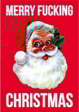 rude santa Christmas Card 2965 created by Dean Morris Cards