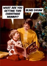 Vintage - Cheeky - Blind Drunk - Humour - Mum - Alcohol - Joke - From the Kids - Christmas Card created by Dean Morris Cards