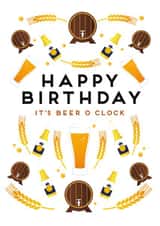 beer alcohol Birthday Card 29484 created by Pepper Pot Studios