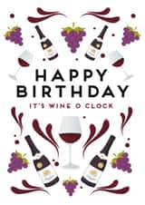 wine alcohol Birthday Card 29485 created by Pepper Pot Studios