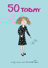 50 birthday Birthday Card 29237 created by Curly Girly