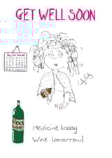 humour get Get Well Card 6975 created by Curly Girly
