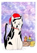 cat christmas Christmas Card 24643 created by Vee Hartley