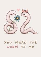 worm love Anniversary Card 22637 created by Sophie Corrigan