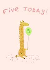 5 giraffe Birthday Card 22640 created by Sophie Corrigan