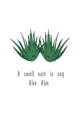 aloe plant Just because Card 7475 created by Punderstanding Life