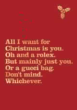 xmas rolex Christmas Card 5917 created by Mrs Best Paper Co.