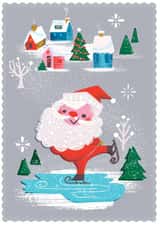 Santa retro Christmas Card 24351 created by Jill Howarth