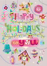 elf retro Christmas Card 24352 created by Jill Howarth