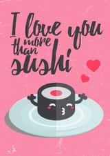 love sushi Love & Friendship Card 24839 created by Mellamopersona